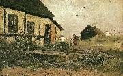 Frits Thaulow soren thys hus, skagen oil painting reproduction